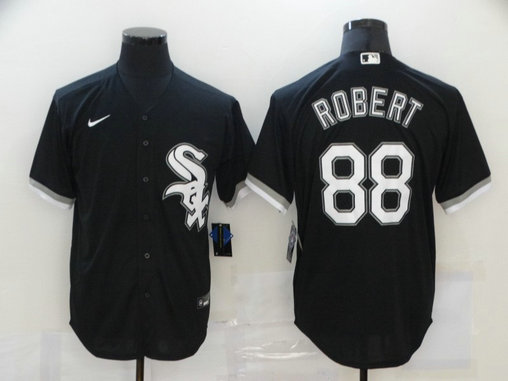 White Sox 88 Luis Robert Black 2020 Nike Cool Base Jersey