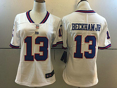 Woman New York Giants #13 Odell Beckham Jr White Color Rush Limited Jersey