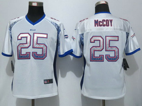 Women's Buffalo Bills #25 LeSean McCoy White Drift Fashion NFL Nike Jersey