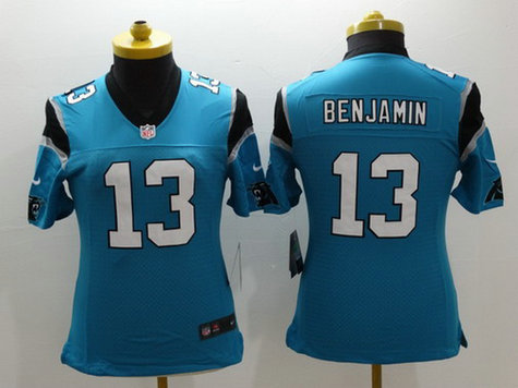 Women's Carolina Panthers #13 Kelvin Benjamin Light Blue Alternate NFL Nike Limited Jersey