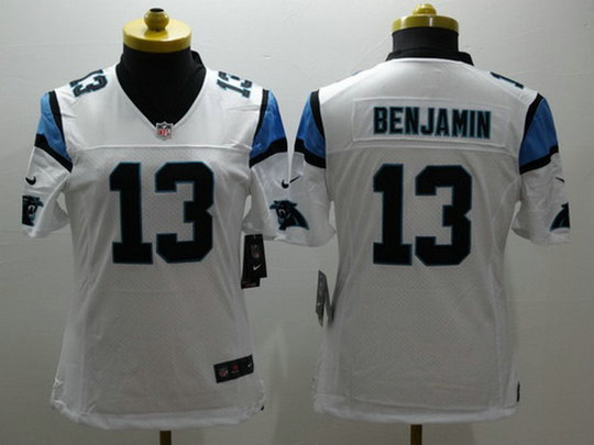 Women's Carolina Panthers #13 Kelvin Benjamin White Road NFL Nike Limited Jersey
