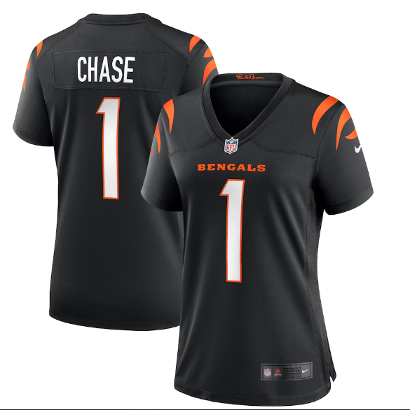 Women's Cincinnati Bengals Ja'Marr Chase Nike Black Jersey
