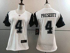 Women's Dallas Cowboys #4 Dak Prescott White Color Rush Limited Jersey