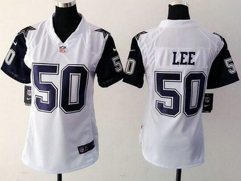 Women's Dallas Cowboys #50 Sean Lee Nike White Color Rush 2015 NFL Limited Jersey