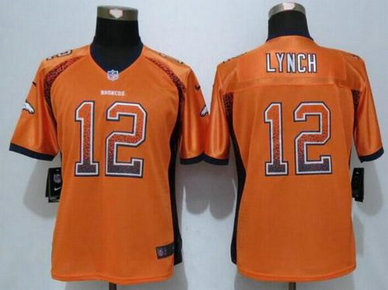 Women's Denver Broncos #12 Paxton Lynch Orange Drift Fashion NFL Nike Jersey