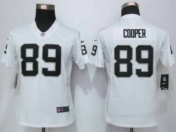 Women's Oakland Raiders #89 Amari Cooper White Road NFL Nike Limited Jersey