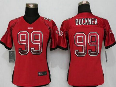 Women's San Francisco 49ers #99 DeForest Buckner Red Drift Fashion NFL Nike Jersey
