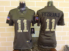 Women Arizona Cardinals #11 Fitzgerald Green Salute To Service Limited Jersey