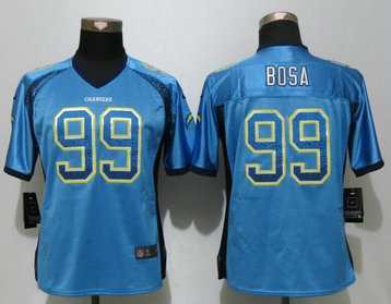 Women Dallas Chargers #99 Bosa Drift Fashion Blue