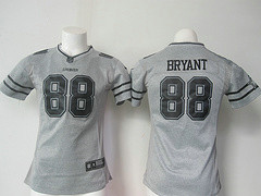 Women Dallas Cowboys #88 Dez Bryant Gray Gridiron Gray Limited Jersey