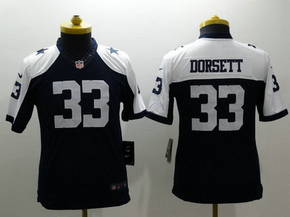 Youth Dallas Cowboys #33 Tony Dorsett Blue Thanksgiving Retired Player NFL Nike Limited Jersey