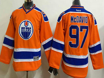 Youth Edmonton Oilers #97 Connor McDavid Orange Jersey