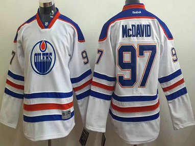 Youth Edmonton Oilers #97 Connor McDavid White Jersey