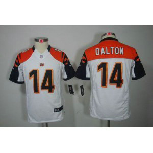 Youth Nike Cincinnati Bengals 14 Andy Dalton White NFL Limited Jersey