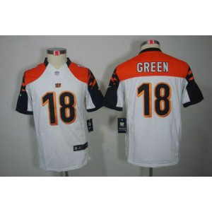 Youth Nike Cincinnati Bengals 18 A.J. Green White NFL Limited Jersey