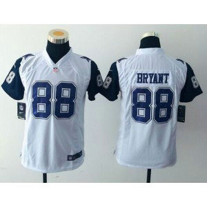 Youth Nike NFL Cowboys 88 Dez Bryant White 2016 Color Rush Jersey