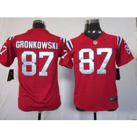 Youth Nike New England Patriots 87 Rob Gronkowski Red NFL Jersey