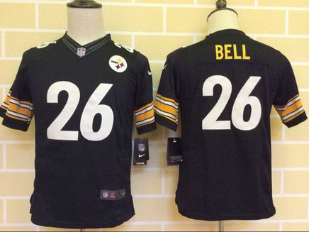 Youth Pittsburgh Steelers #26 LeVeon Bell Nike Black Limited Jersey