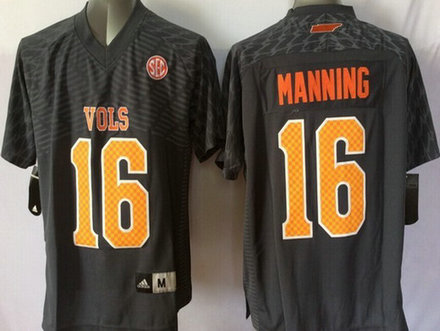 Youth Tennessee Volunteers #16 Peyton Manning Gray 2015 College Football adidas Jersey
